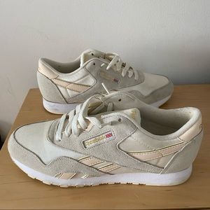 cream beige reebok sneakersSOLD